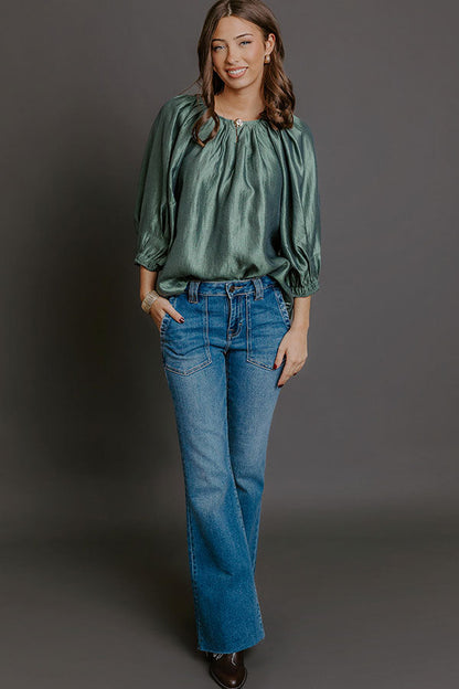 Social Chic Shift Top in Pear
