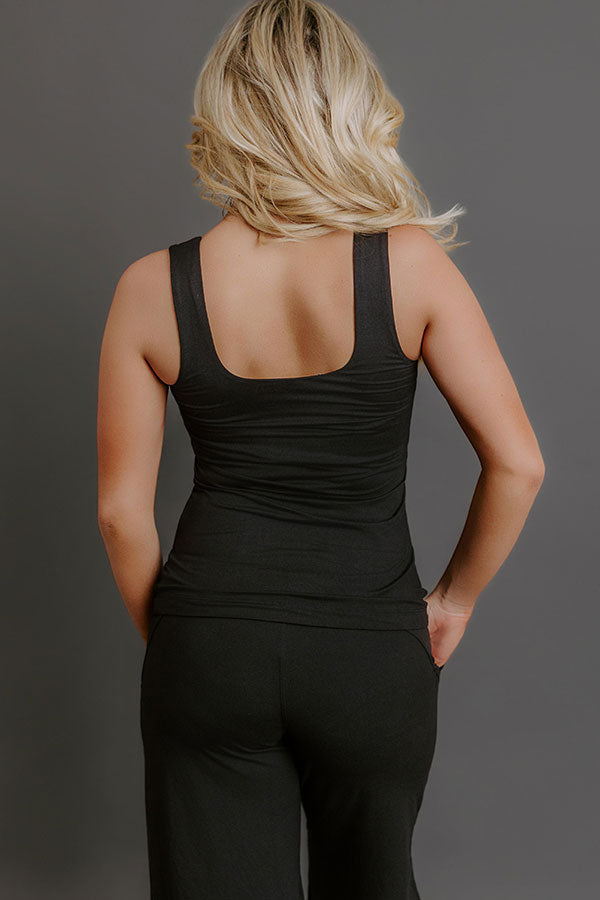 Elite Comfort Buttery Soft Tank in Black