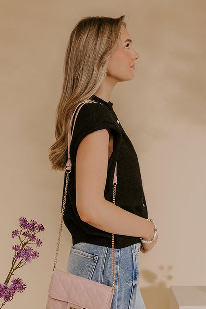Bound In Style Knit Top in Black