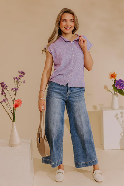 Bound In Style Knit Top in Lavender