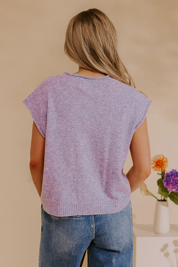 Bound In Style Knit Top in Lavender