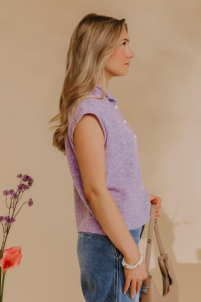 Bound In Style Knit Top in Lavender