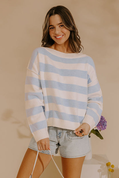 Everyday Stripe Knit Sweater Top