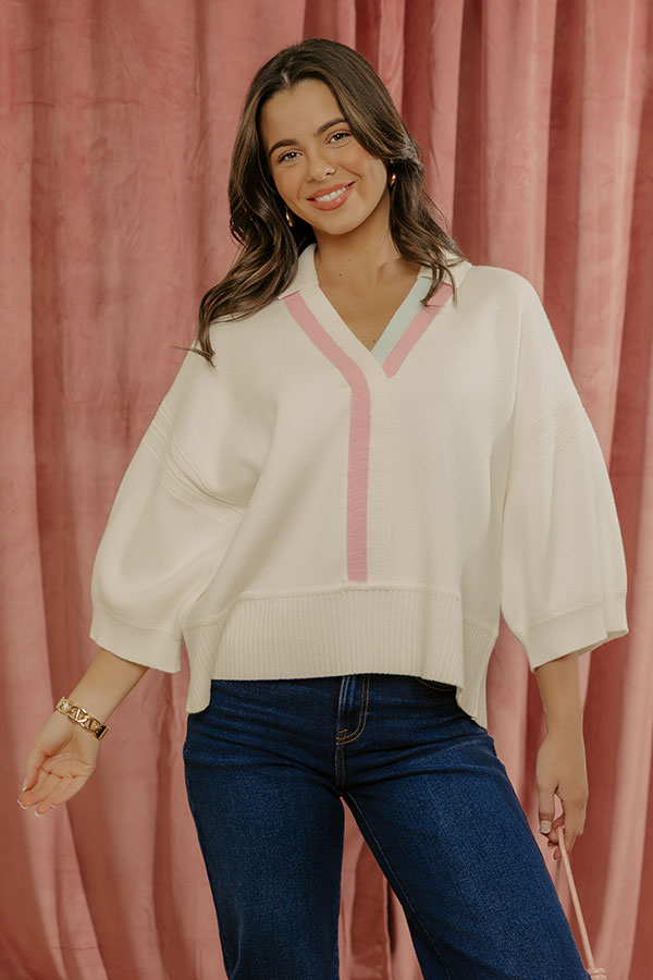 Spring Social Knit Sweater Top