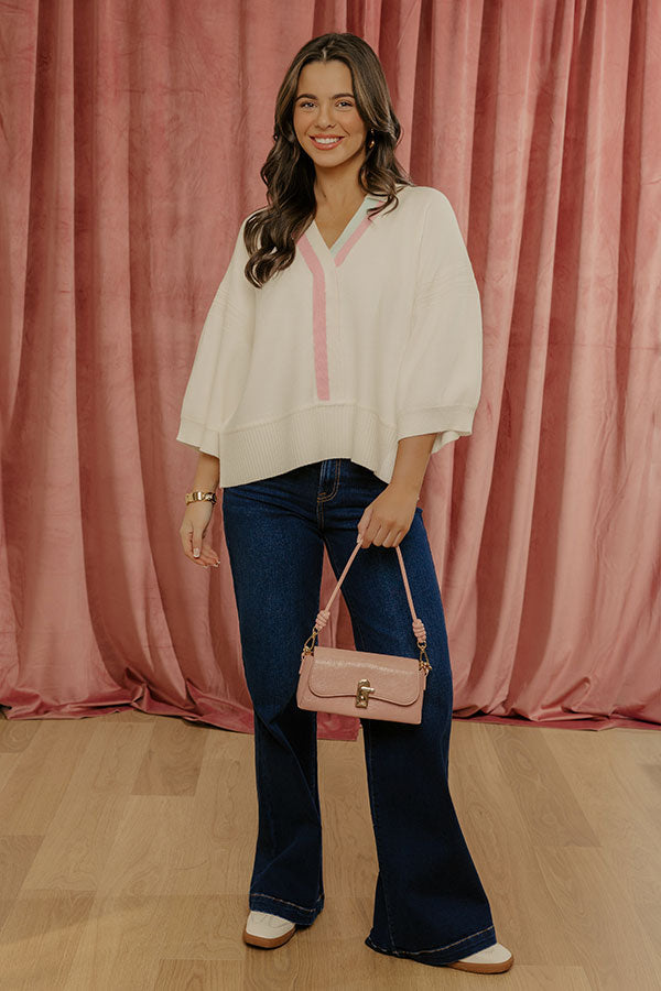 Spring Social Knit Sweater Top