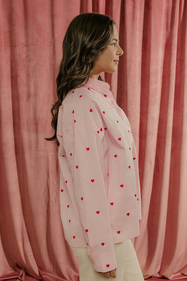 Modern Amour Embroidered Button Up Top