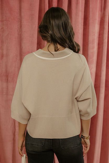 Effortless Ease Knit Top in Oatmeal