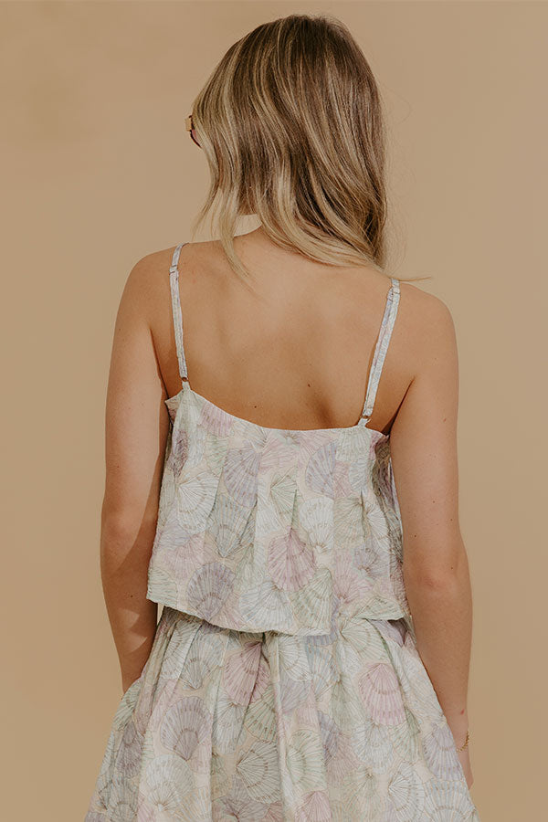 Seashells And Sunshine Crop Tank