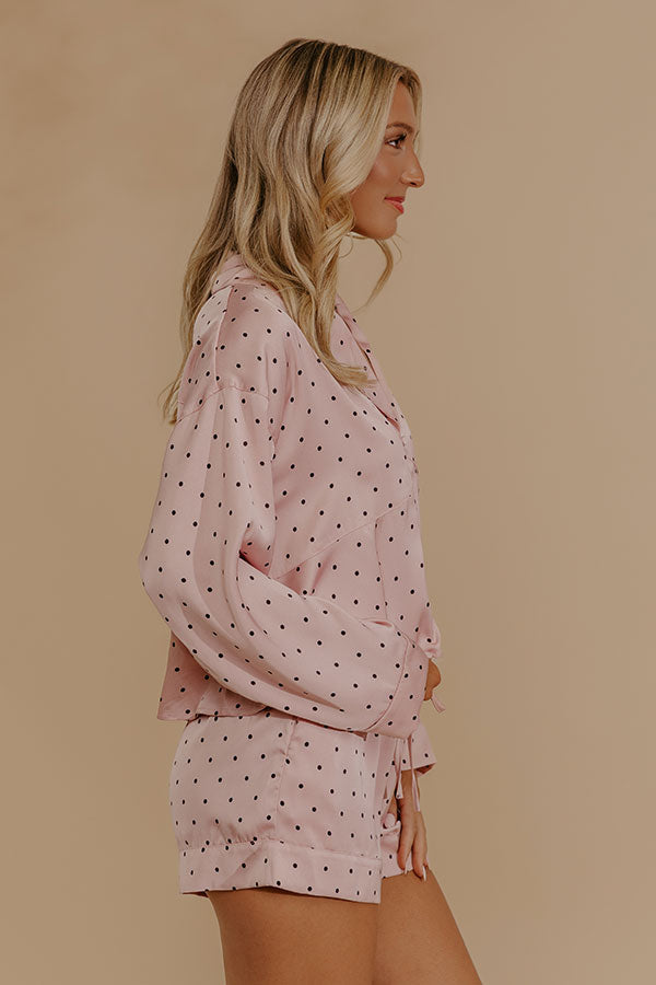 Wine And Unwind Satin Pajama Top