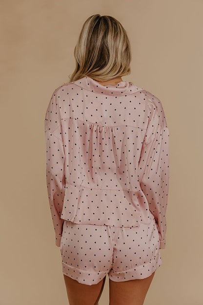 Wine And Unwind Satin Pajama Top