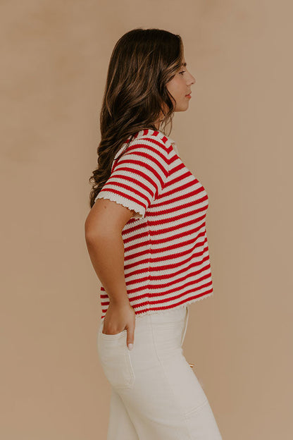 Dockside Brunch Knit Stripe Top