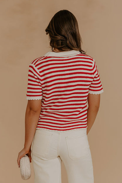 Dockside Brunch Knit Stripe Top
