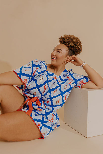 Seashore Chic Shift Top Curves
