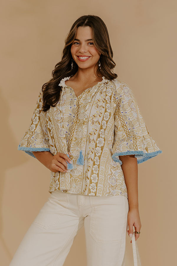 Sweet Intentions Floral Embroidered Top