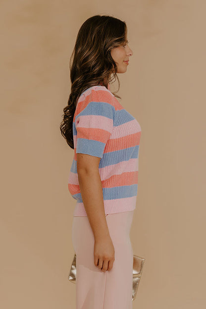 Cheerfully Chic Knit Stripe Top