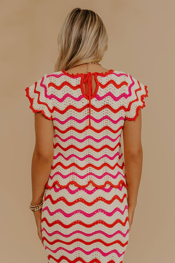 Getaway Chic Pointelle Knit Top