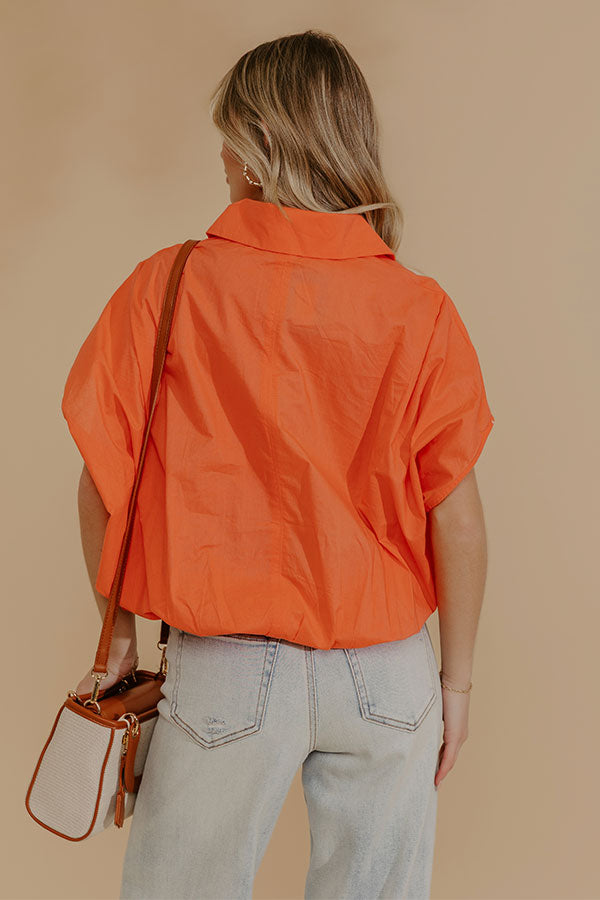Cheerful Mood Button Up Top