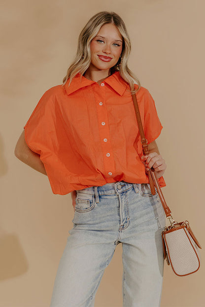 Cheerful Mood Button Up Top