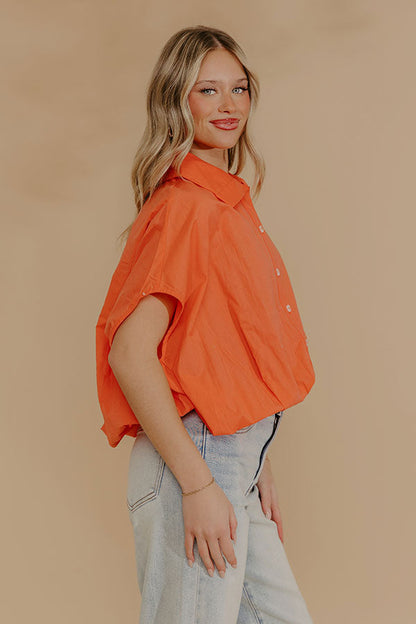 Cheerful Mood Button Up Top