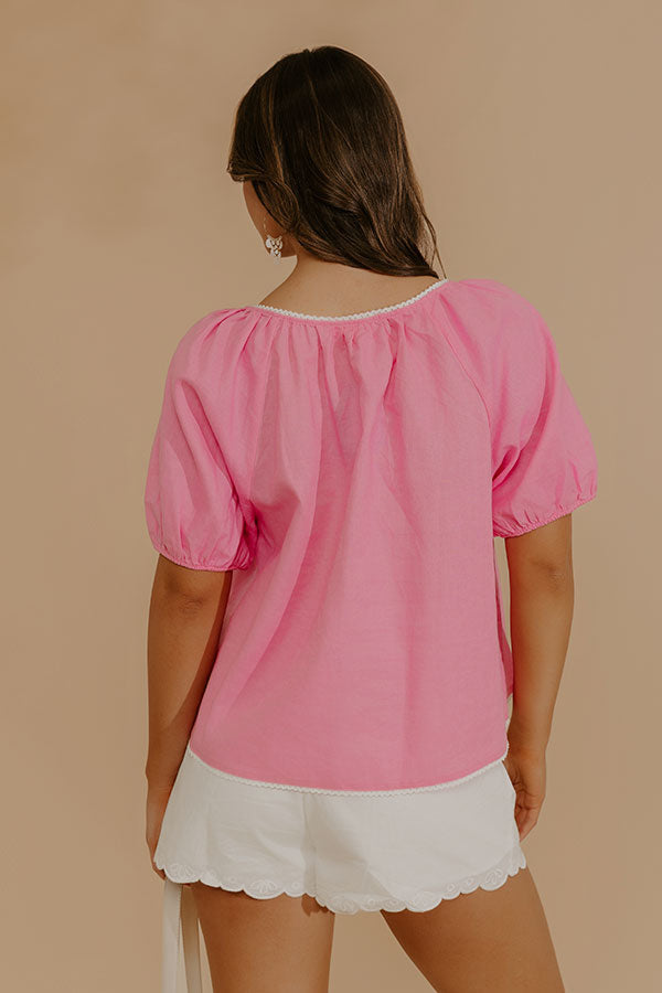 Sweetie Chic Linen Blend Top