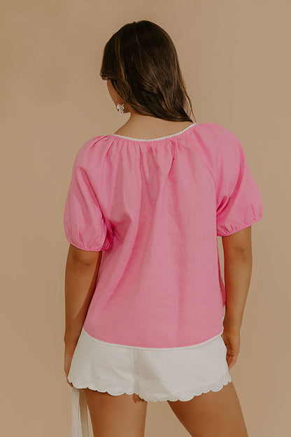 Sweetie Chic Linen Blend Top