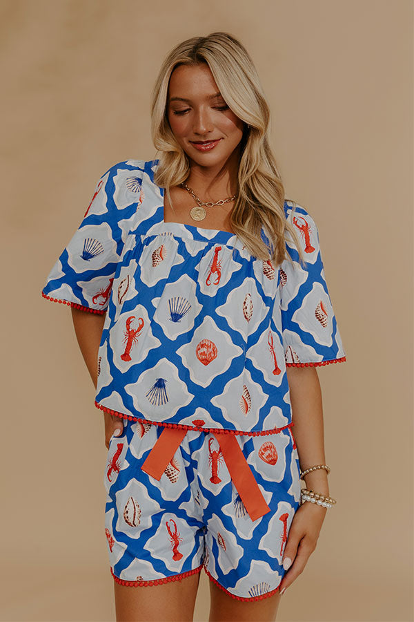 Seashore Chic Shift Top