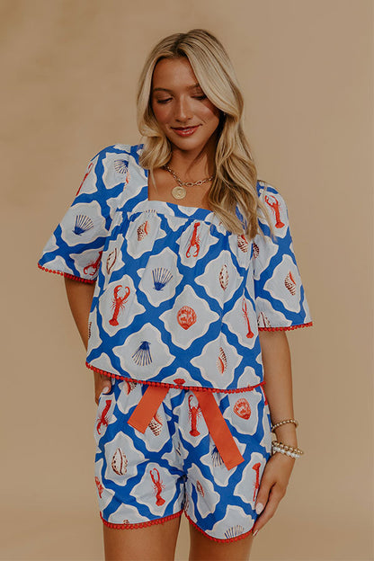 Seashore Chic Shift Top