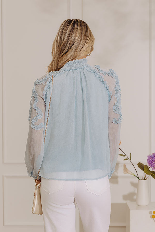Darling Grace Ruffle Chiffon Top