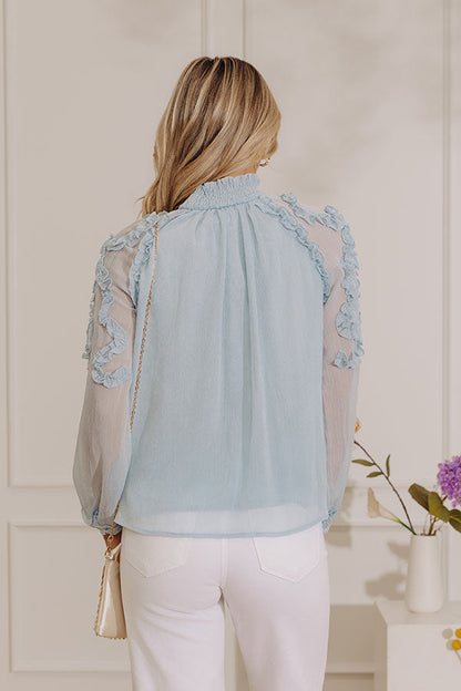 Darling Grace Ruffle Chiffon Top