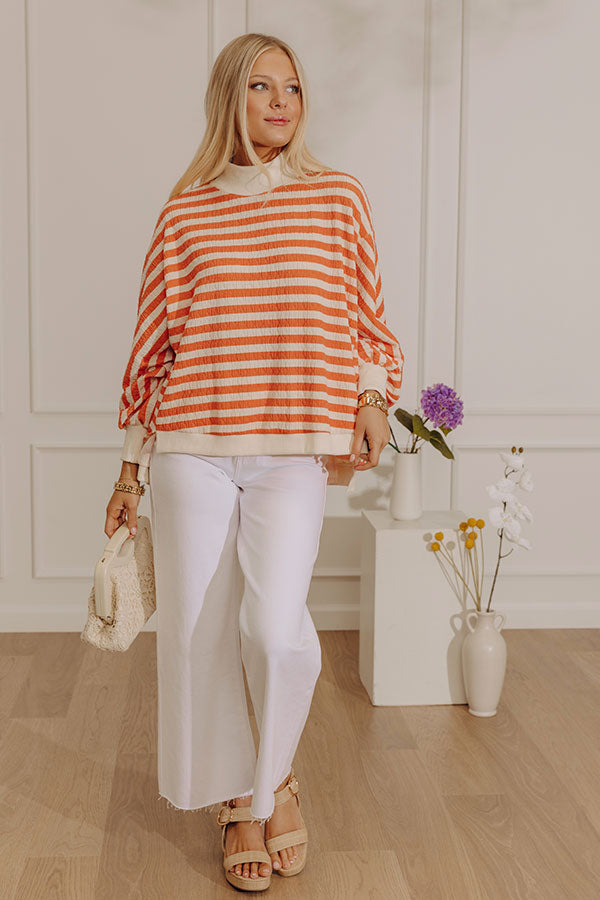Sweet Stripes Oversized Knit Top