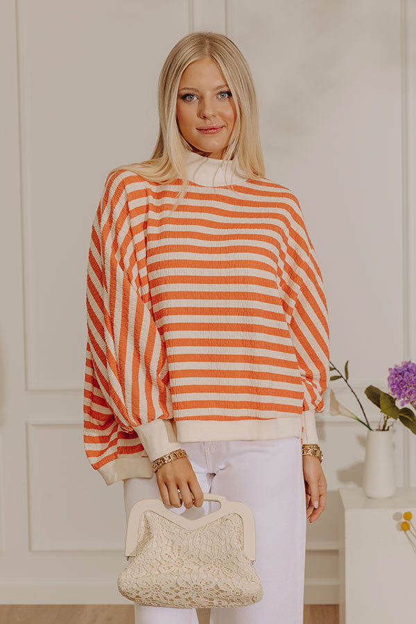 Sweet Stripes Oversized Knit Top