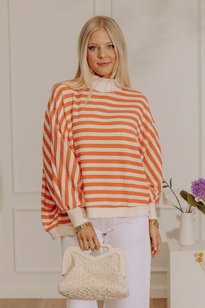 Sweet Stripes Oversized Knit Top