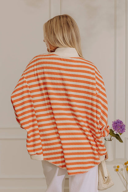 Sweet Stripes Oversized Knit Top