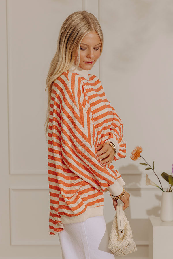 Sweet Stripes Oversized Knit Top