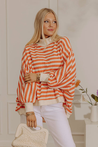 Sweet Stripes Oversized Knit Top