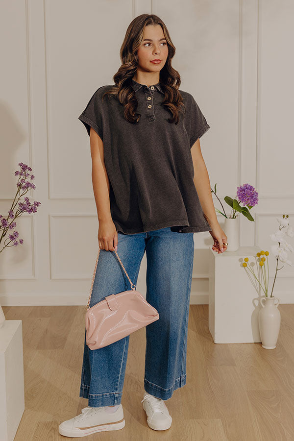 Downtown Ease Vintage Wash Tee in Vintage Black