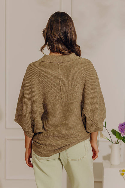 Fresh Take Knit Top in Martini Olive