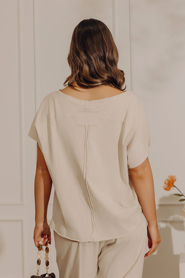 Casual Outing Slub Tee in Oatmeal