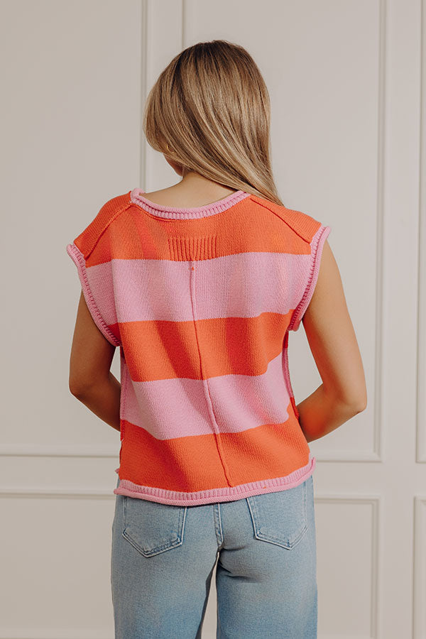 Stripes and Smiles Knit Top