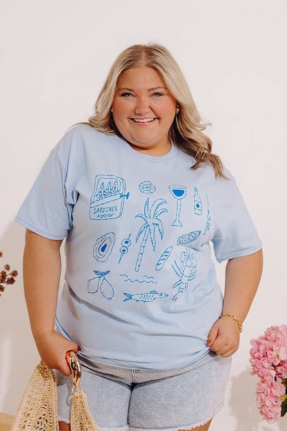 Better Al Fresco Graphic Tee Curves