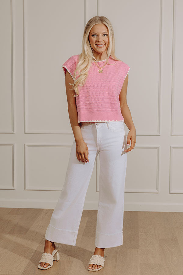 Sweet Wink Pointelle Knit Top