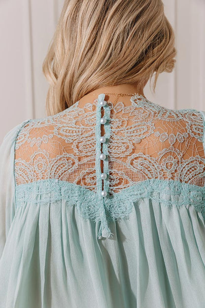 Poise And Polish Chiffon Top in Limpet Shell