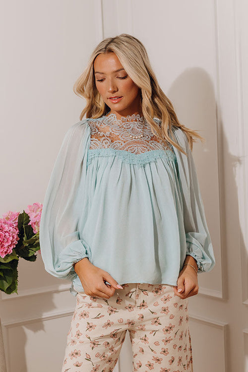 Poise And Polish Chiffon Top in Limpet Shell