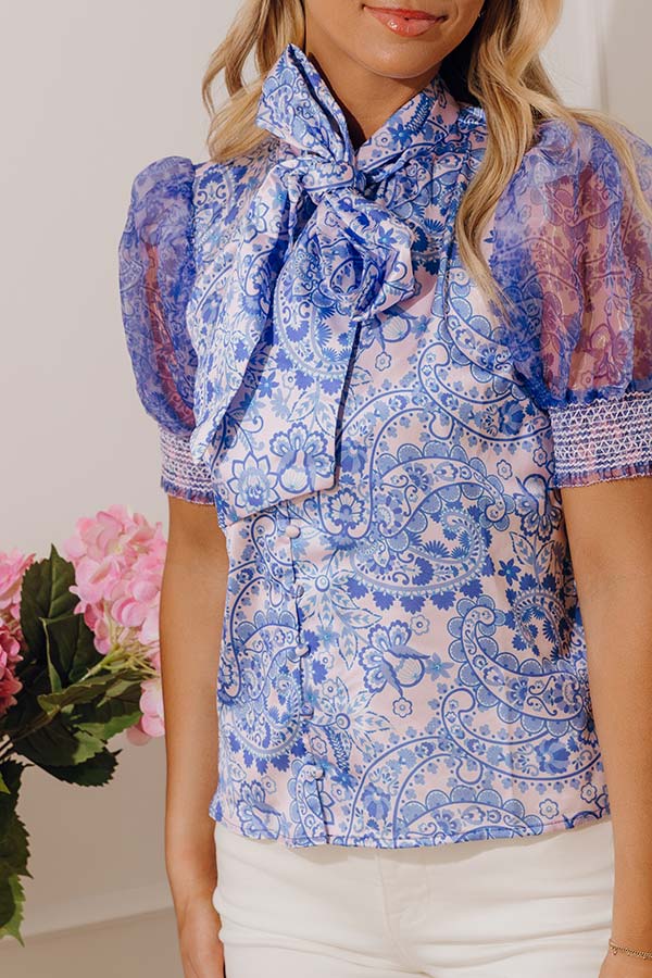Couture Moment Floral Satin Top