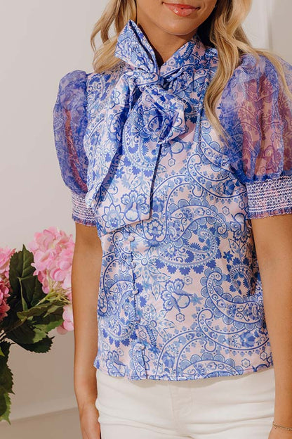 Couture Moment Floral Satin Top