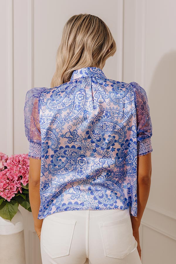 Couture Moment Floral Satin Top