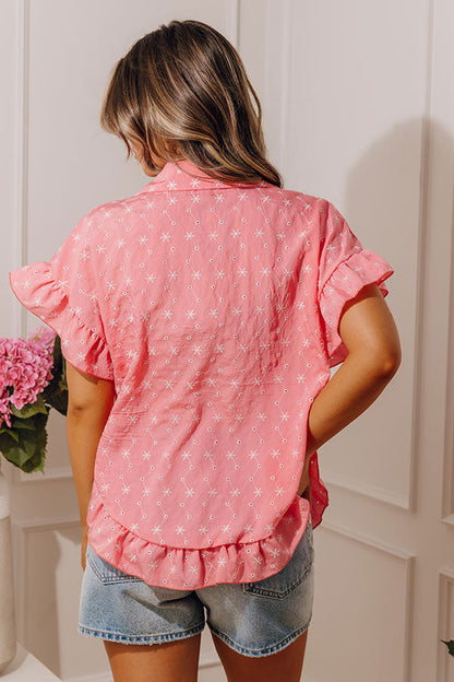 Sweet Stitch Eyelet Embroidered Top
