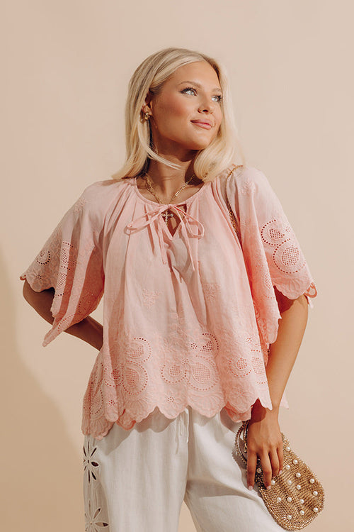 Easy Grace Floral Embroidered Top