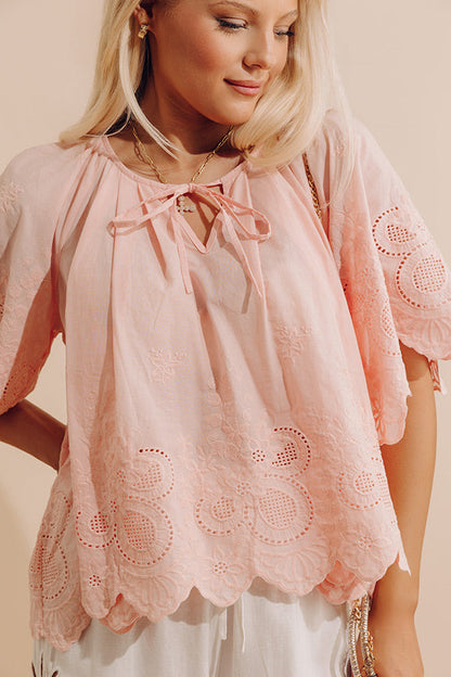 Easy Grace Floral Embroidered Top