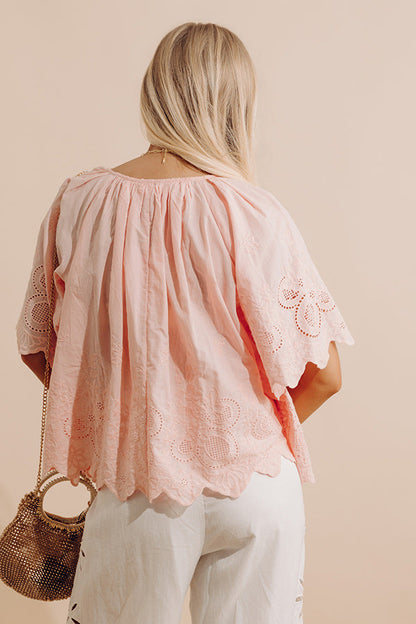 Easy Grace Floral Embroidered Top
